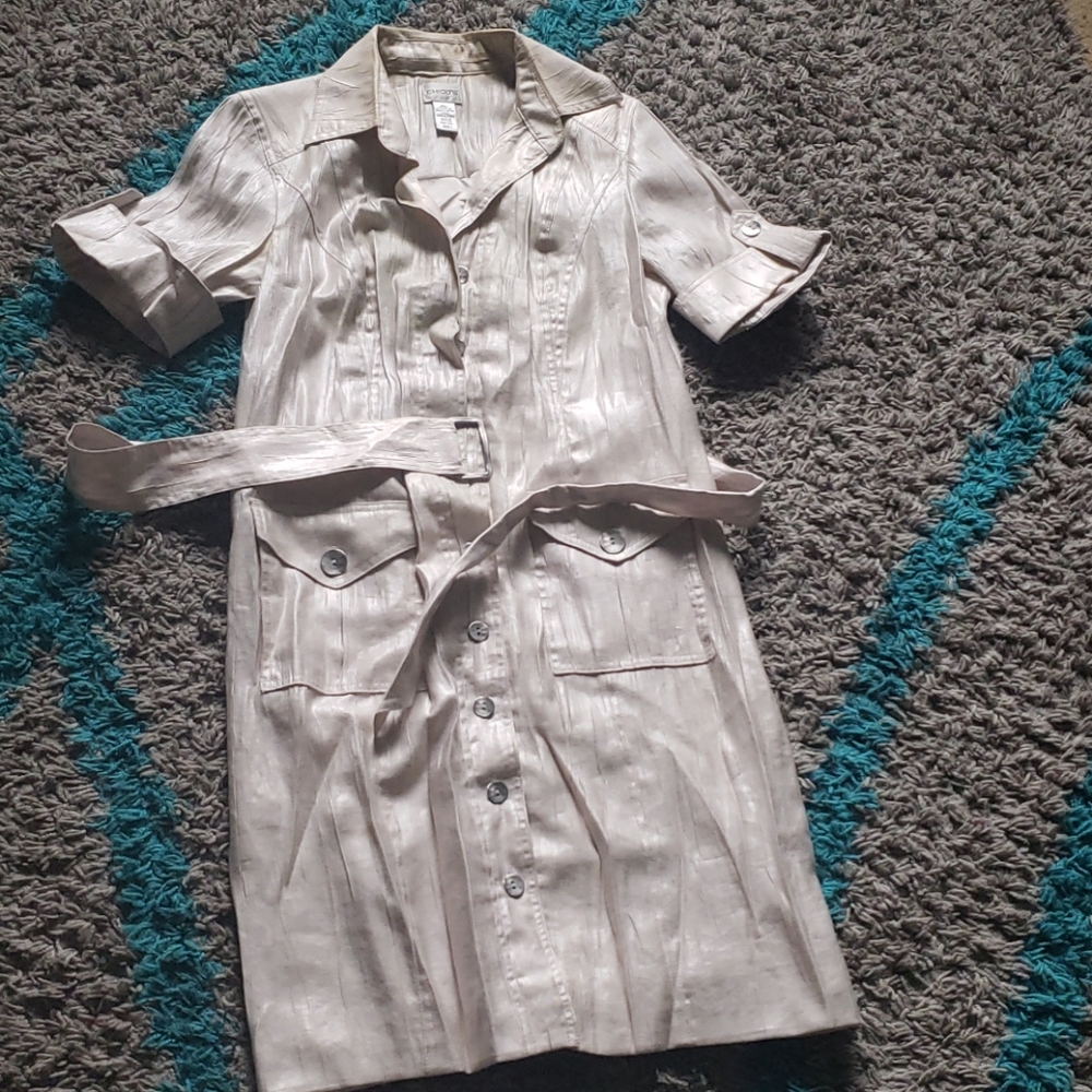Belted Button down  ShirtDress